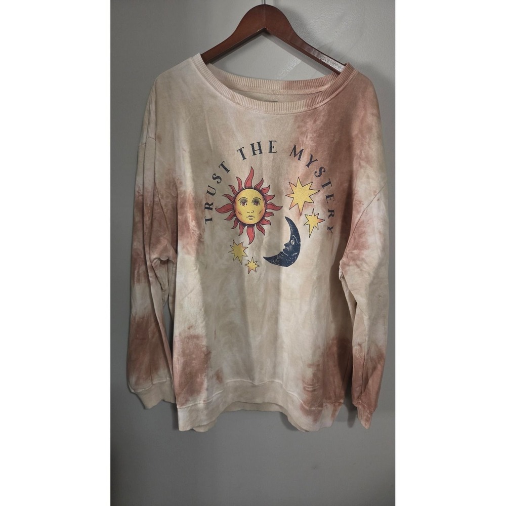 Trust The Mystery Celestial Oversized Graphic Sweatshirt XL - Picture 2 of 3